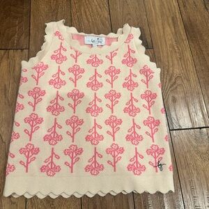 Kids Pink Floral Knit Top